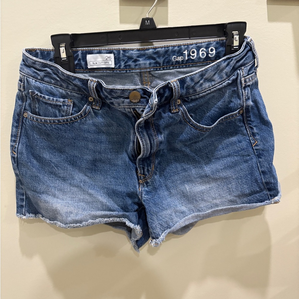 slim cut off shorts